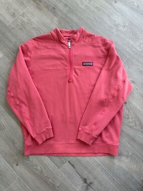 Vineyard Vines Collegiate Shep Shirt Coral Pink / Jetty Red Size XL